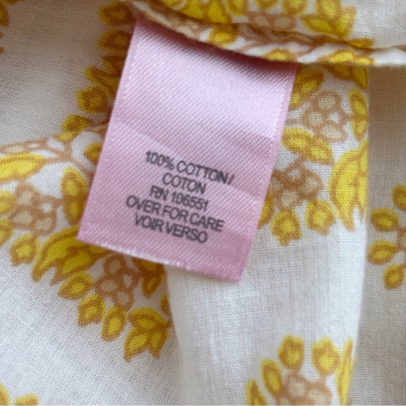 Calypso St. Barth Floral Block Print Tunic Top XS Yellow - Picture 5 of 7